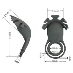 PRETTY LOVE - RECHARGEABLE VIBRATING RING WITH STIMULATOR
