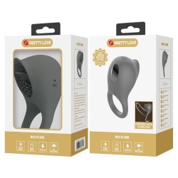 PRETTY LOVE - RECHARGEABLE VIBRATING RING WITH ORAL STIMULATION