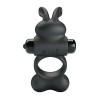 PRETTY LOVE – VIBRIERENDER PENISRING MIT HASE-STIMULATOR, 10 FUNKTIONEN, SCHWARZ