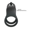 PRETTY LOVE - ANNEAU PÉNIS DOUBLE VIBRANT RECHARGEABLE GOODWIN NOIR