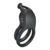 PRETTY LOVE - GOODWIN RECHARGEABLE DOUBLE VIBRATING COCK RING BLACK
