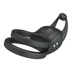 PRETTY LOVE - GOODWIN ANELLO PER PENE DOPPIO VIBRANTE RICARICABILE NERO
