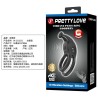 PRETTY LOVE - GOODWIN RECHARGEABLE DOUBLE VIBRATING COCK RING BLACK