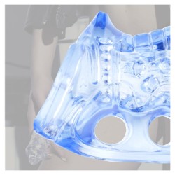 FLESHLIGHT – FLESHSKINS GRIP BLUE ICE MANUAL MALE MASTURBATOR BLUE