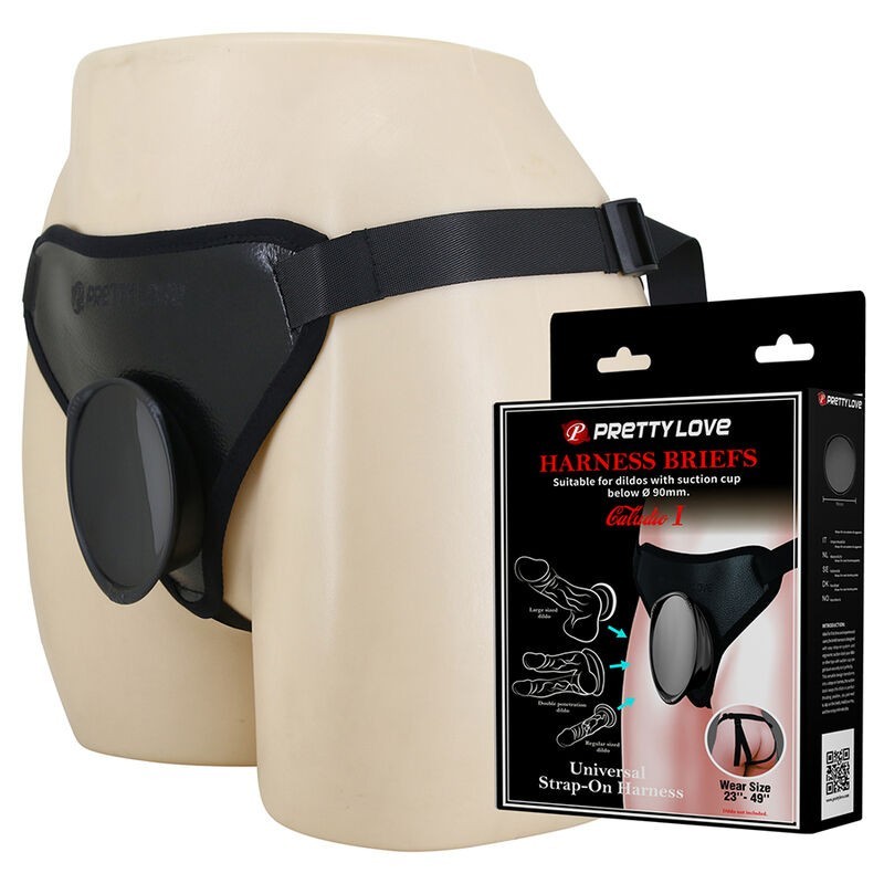 PRETTY LOVE - ARNÊS UNIVERSAL COM STRAP-ON PRETO