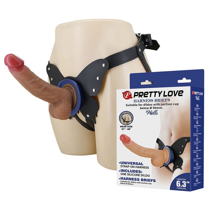 PRETTY LOVE - YETI HARNAIS À STRAP-ON YETI AVEC GODEMICHET À VENTOUSE