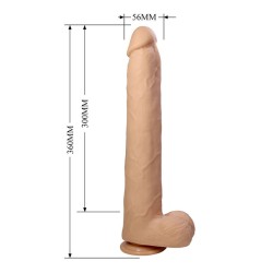 PRETTY LOVE - DANY DILDO FLEXÍVEL REALISTA COM VENTOSA 36 CM -Ø- 5,6 CM