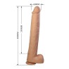 PRETTY LOVE - PAT DILDO FLEXÍVEL REALISTA COM VENTOSA 40 CM -Ø- 6 CM