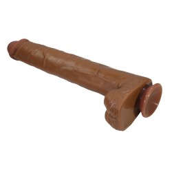 PRETTY LOVE - PAT DILDO FLESSIBILE REALISTICO CON VENTOSA 40 CM -Ø- 6 CM MARRONE