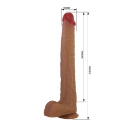 PRETTY LOVE - TERIN PLUS DILDO DE SILICONE REALISTA COM VENTOSA 37,6 CM Ø 5,5 CM