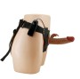 PRETTY LOVE - MARION HARNAIS SLIP UNIVERSEL AVEC DILDO VIBRANT 19 CM MARRON