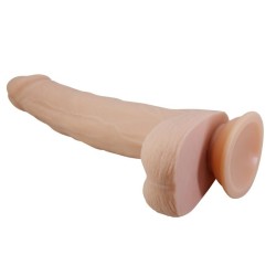 PRETTY LOVE - DILDO VIBRANTE ROTANTE E SPINTA MILES CON TELECOMANDO 23,5 CM Ø 4,8 CM NATURALE