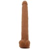 PRETTY LOVE - VIGGO DILDO REALISTICO MORBIDO AL TOCCO DELLA PELLE, 36,5 CM MARRONE