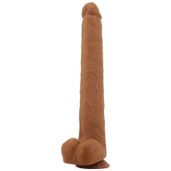 PRETTY LOVE - VIGGO DILDO REALISTICO MORBIDO AL TOCCO DELLA PELLE, 36,5 CM MARRONE