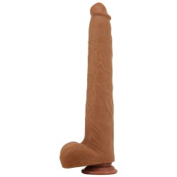 PRETTY LOVE - VIGGO DILDO REALISTICO MORBIDO AL TOCCO DELLA PELLE, 36,5 CM MARRONE