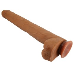 PRETTY LOVE - VIGGO REALISTISCHER, WEICHES HAUTGLEITENDER DILDO, 36,5 CM, BRAUN