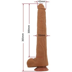 PRETTY LOVE - VIGGO REALISTISCHER, WEICHES HAUTGLEITENDER DILDO, 36,5 CM, BRAUN