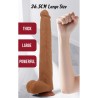 PRETTY LOVE - VIGGO REALISTIC SOFT-TOUCH SKIN-SLIDING DILDO 36,5 CM BROWN