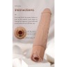 PRETTY LOVE - KESSLER REALISTIC VIBRATING DILDO WITH 10 VIBRATION MODES AND 10 THROWS, 22 CM NATURAL