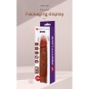 PRETTY LOVE - KESSLER REALISTIC VIBRATING DILDO WITH 10 VIBRATION MODES AND 10 THROWS, 22 CM, BROWN