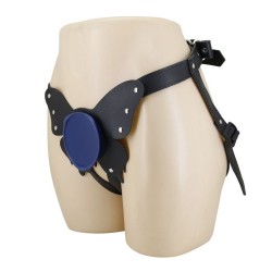 PRETTY LOVE - SLIP UNIVERSALI CON IMBRACATURA STRAP-ON NERI E BLU