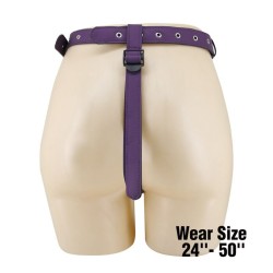 PRETTY LOVE - SLIP UNIVERSALI CON IMBRACATURA STRAP-ON VIOLA E NERO