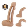 PRETTY LOVE - ARNÊS ZANE COM DILDO FLEXÍVEL 17 CM Ø 4,3 CM NATURAL