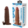 PRETTY LOVE - QUILLON VIBRATING PENIS SLEEVE 20 CM Ø 4 CM BROWN