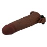 PRETTY LOVE - MANICOTTO VIBRANTE PER PENE QUILLON 20 CM Ø 4 CM MARRONE