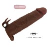PRETTY LOVE - MANICOTTO VIBRANTE PER PENE QUILLON 20 CM Ø 4 CM MARRONE