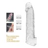 PRETTY LOVE - ADJUSTABLE PENIS EXTENSION SLEEVE 26 CM Ø 4 CM TRANSPARENT