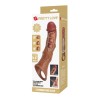 PRETTY LOVE - MANCHON D'EXTENSION PÉNIENNE AJUSTABLE 28 CM Ø 4,5 CM MARRON