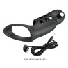 PRETTY LOVE - CRAIG RECHARGEABLE VIBRATING PENIS RING BLACK