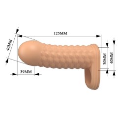 PRETTY LOVE - WOLFRAM MANICOTTO PER ALLUNGAMENTO DEL PENE 11,5 CM Ø 3,8 CM NATURALE