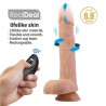 PRETTY LOVE - DAVEY THRUSTING & ROTATING VIBRATING DILDO REMOTE CONTROL 22.5 CM Ø 4.8 CM NATURAL