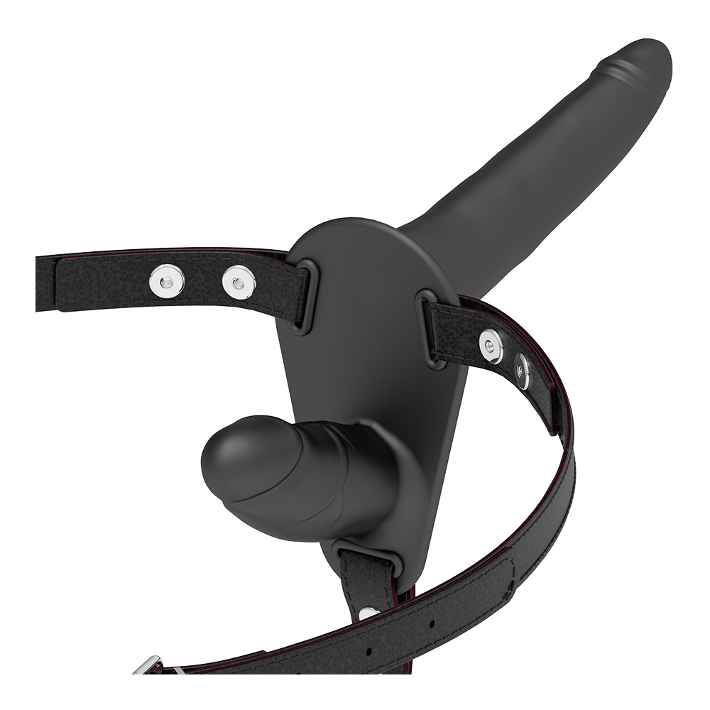 FETISH SUBMISSIVE HARNESS - DOPPIA PENETRAZIONE NERA