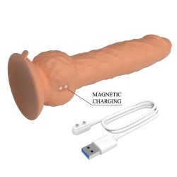 PRETTY LOVE - EREN DILDO VIBRATÓRIO COM EMPURRAÇÃO 20,5 CM Ø 4,5 CM NATURAL