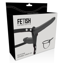FETISH SUBMISSIVE HARNESS - PRETO DUPLA PENETRAO