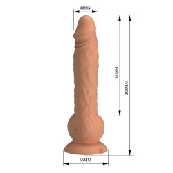 PRETTY LOVE - DILDO VIBRANTE EREN 20,5 CM Ø 4,5 CM NATURALE