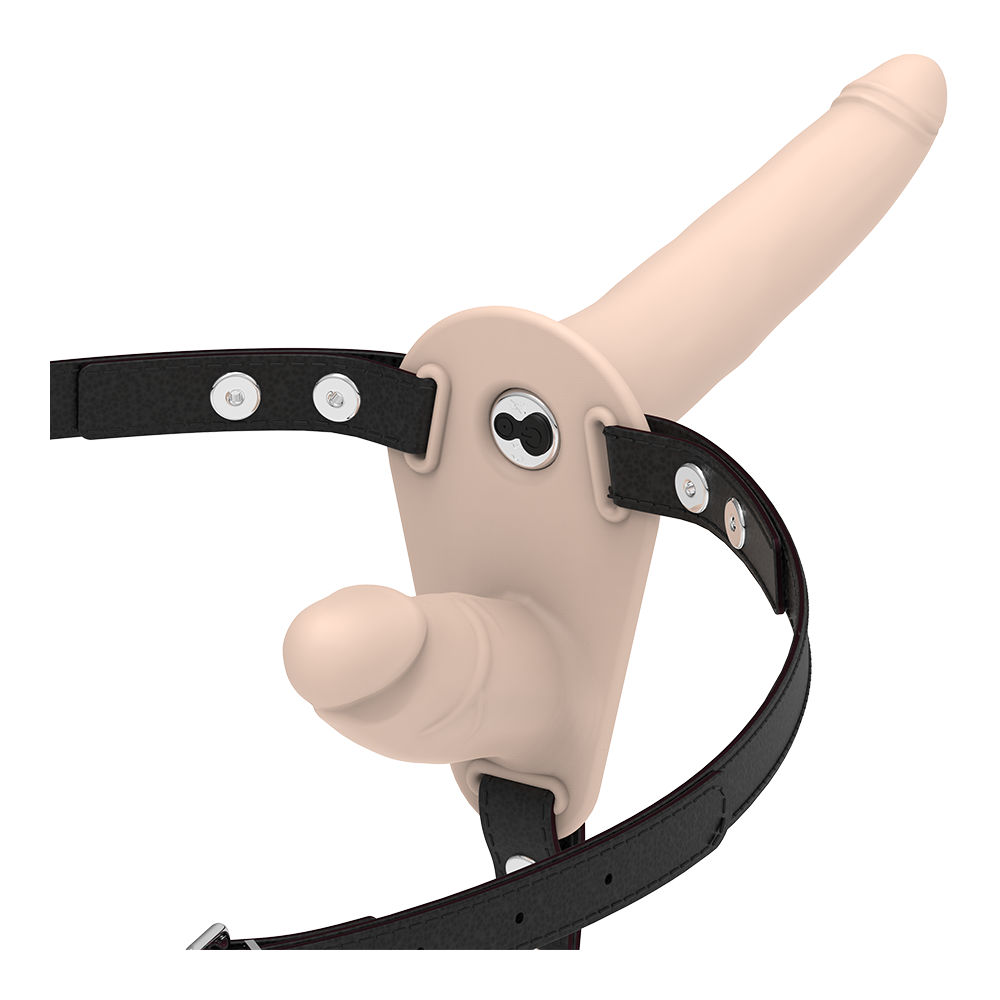 FETISH SUBMISSIVE HARNESS - VIBRADOR FLESH UP DE DUPLA PENETRAO