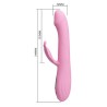 PRETTY LOVE - VIBRATORE BELLA RABBIT CON STIMOLAZIONE A FARFALLA E LED ROSA