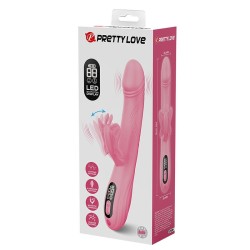 PRETTY LOVE - BELLA RABBIT VIBRATOR WITH BUTTERFLY STIMULATION AND LED PINK