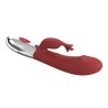 PRETTY LOVE - VIBRATORE A FORMA DI CONIGLIO IN PALISSANDRO, 30 FUNZIONI, RICARICABILE TRAMITE USB, ROSSO