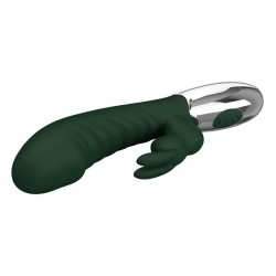 PRETTY LOVE - VIBRATORE A FORMA DI CONIGLIO NAUGHTY BUNNY, 30 FUNZIONI, RICARICABILE TRAMITE USB, VERDE