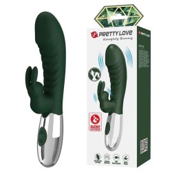 PRETTY LOVE - NAUGHTY BUNNY KANINCHEN-VIBRATOR MIT 30 FUNKTIONEN, USB-AUFLADBAR, GRÜN