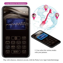 PRETTY LOVE – PULSIERENDES VIBRATIONS-EI MIT APP-STEUERUNG, 12 FUNKTIONEN, USB-AUFLADBAR, PINK