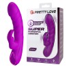 PRETTY LOVE - MONICA VIBRATEUR RECHARGEABLE À DOUBLE STIMULATION POINT G ET CLITORIAL VIOLET
