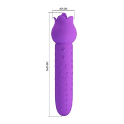 PRETTY LOVE - VIBRATORE RICARICABILE DANNELL PER STIMOLAZIONE ORALE E CLITORIDEA, VIOLA