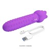 PRETTY LOVE - VIBRATORE RICARICABILE DANNELL PER STIMOLAZIONE ORALE E CLITORIDEA, VIOLA