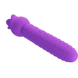 PRETTY LOVE - VIBRATORE RICARICABILE DANNELL PER STIMOLAZIONE ORALE E CLITORIDEA, VIOLA